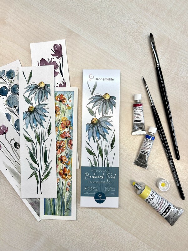 Weitere Ansicht: Hahnemühle Papier Lesezeichenblock, 5,5 x 20 cm, 300 g/m²