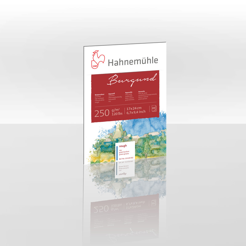 Weitere Ansicht: Hahnemühle Papier Burgund, 17 x 24 cm, 250 g/m²