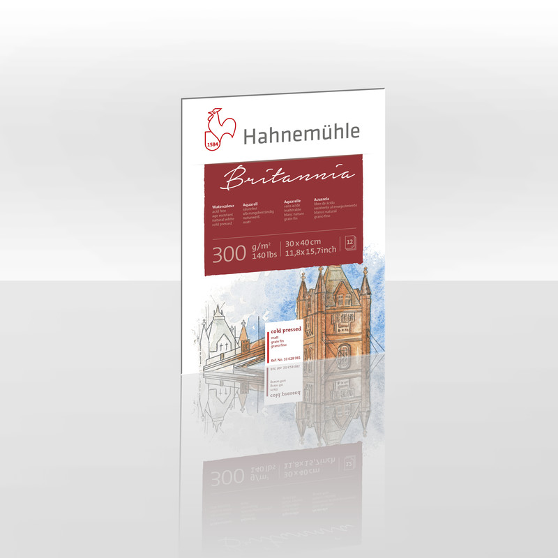 Weitere Ansicht: Hahnemühle Papier Britannia, 30 x 40 cm, 300 g/m²