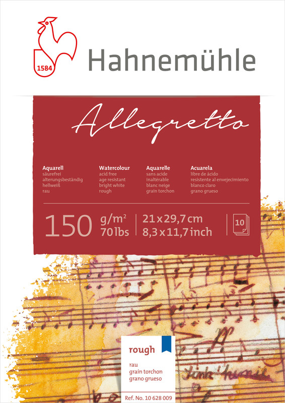 Weitere Ansicht: Hahnemühle Papier Allegretto, DIN, 150 g/m²