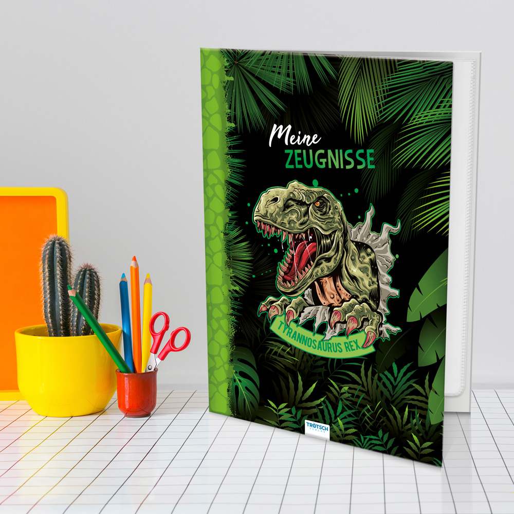 Weitere Ansicht: Trötsch Zeugnismappe A4 wattiert Dino
