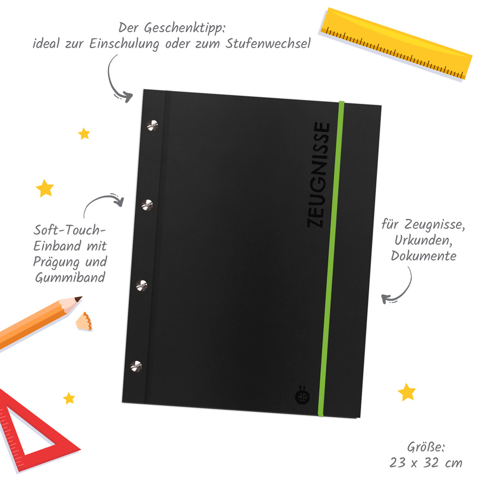 Weitere Ansicht: Trötsch Zeugnismappe A4 mit Buchschrauben schwarz