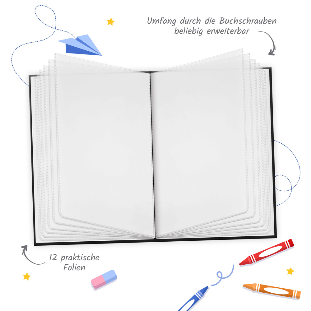 Weitere Ansicht: Trötsch Zeugnismappe A4 mit Buchschrauben schwarz