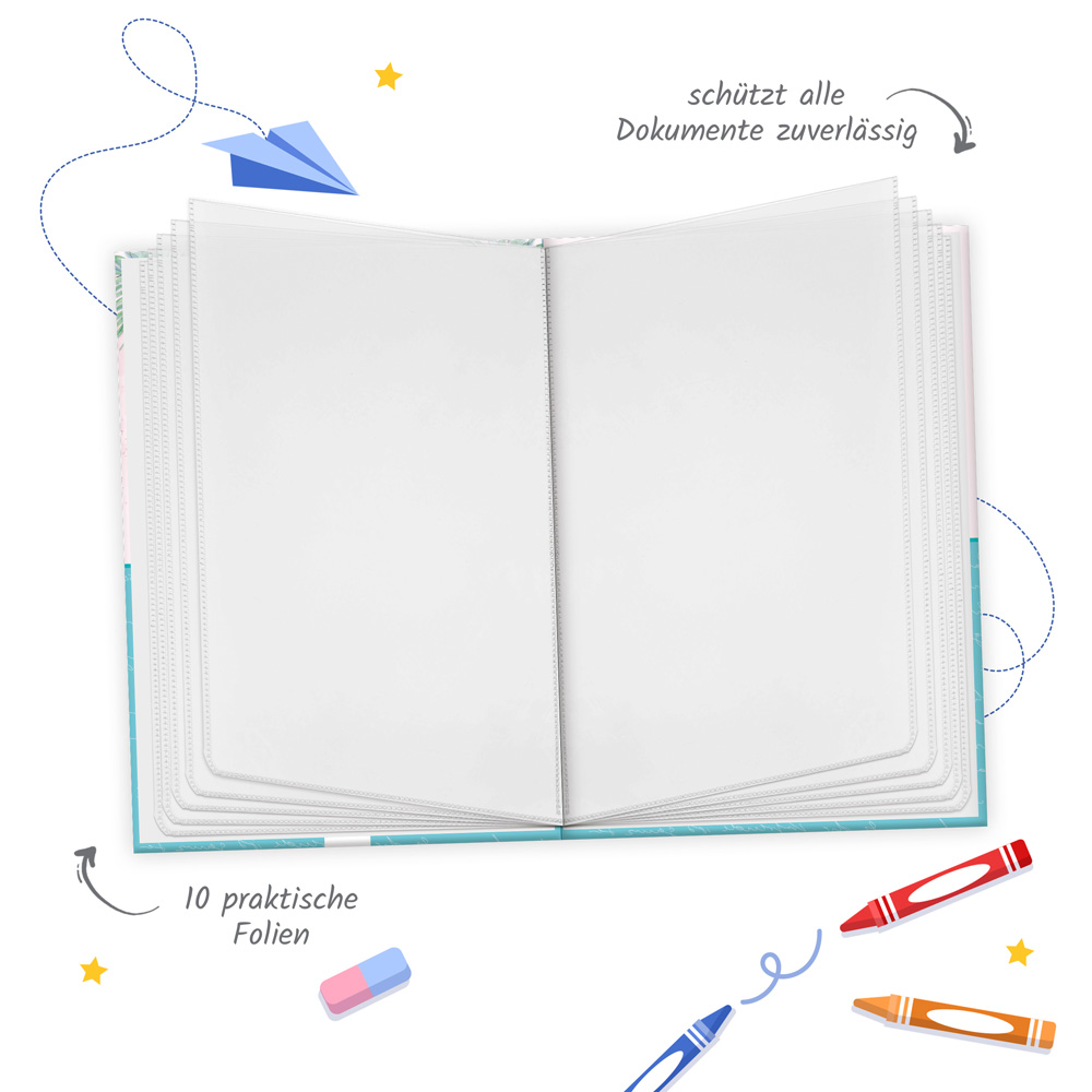 Weitere Ansicht: Trötsch Zeugnismappe A4 wattiert Einhorn