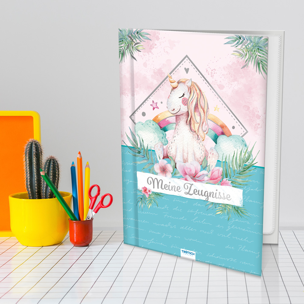 Weitere Ansicht: Trötsch Zeugnismappe A4 wattiert Einhorn