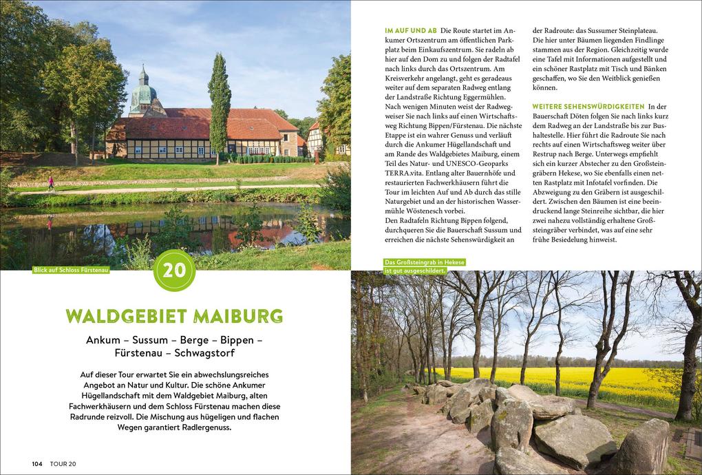 Weitere Ansicht: Das Oldenburger und Osnabrücker Land erfahren 30 Radtouren durch malerische Landschaften, zu reizvollen Städten und kulturellen Highlights | Linda OBryan und Hans Zaglitsch, Linda O'Bryan und Hans Zaglitsch, Linda O'Bryan, Hans Zaglitsch