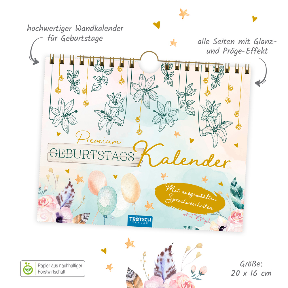 Weitere Ansicht: Trötsch Premium Geburtstagskalender