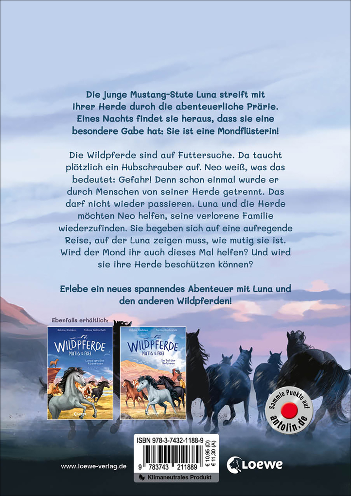Weitere Ansicht: Wildpferde - mutig und frei (Band 3) - Flucht in die Berge | Sabine Giebken