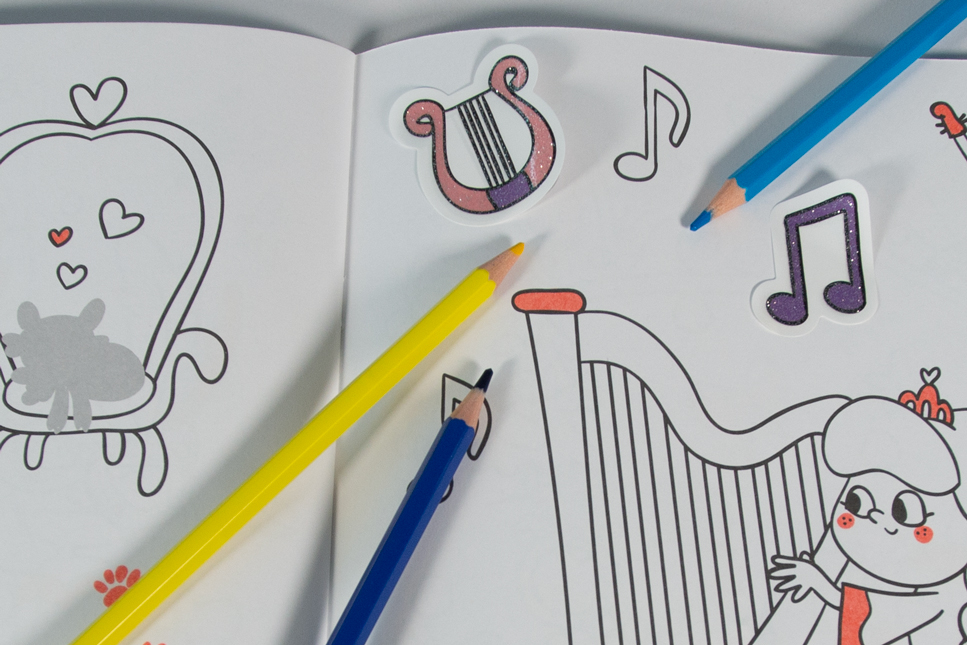 Weitere Ansicht: Mein Malbuch mit Glitzerstickern - Prinzessinnen