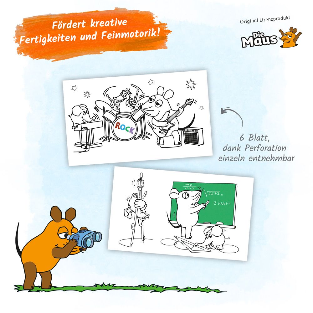Weitere Ansicht: Trötsch Die Maus Mini-Ausmalrolle