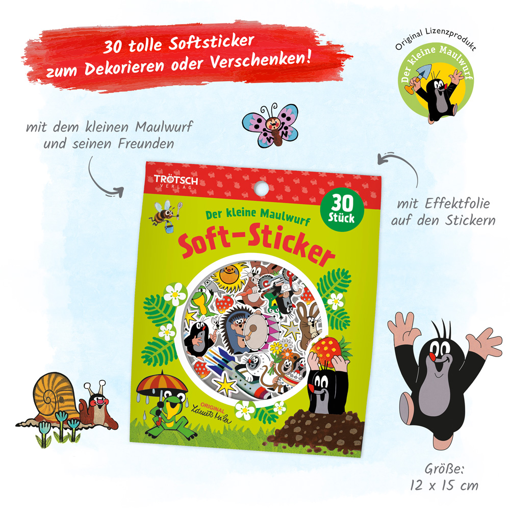 Weitere Ansicht: Trötsch Der kleine Maulwurf Soft-Sticker
