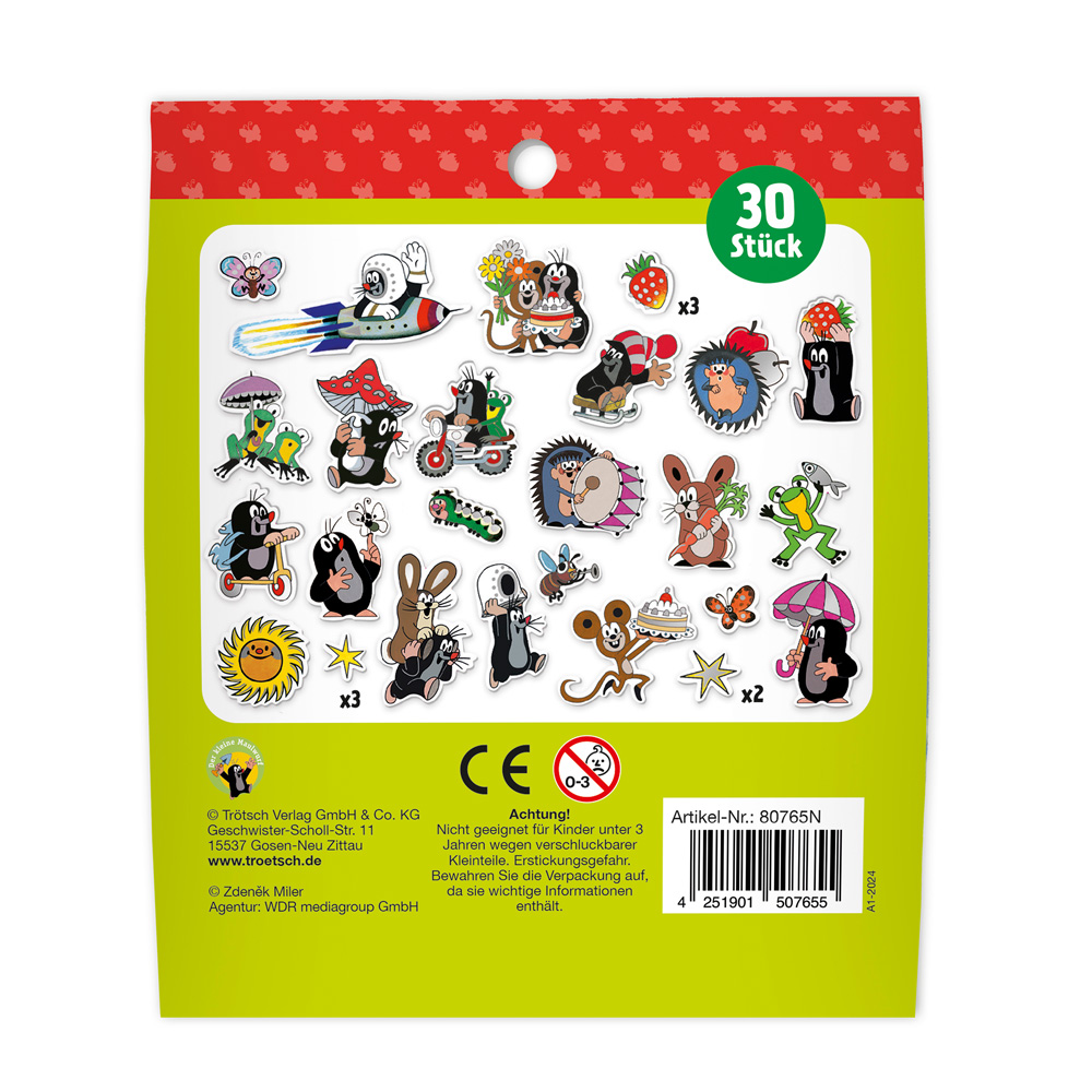 Weitere Ansicht: Trötsch Der kleine Maulwurf Soft-Sticker