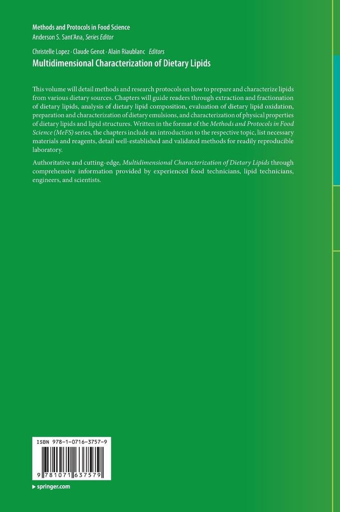 Weitere Ansicht: Multidimensional Characterization of Dietary Lipids