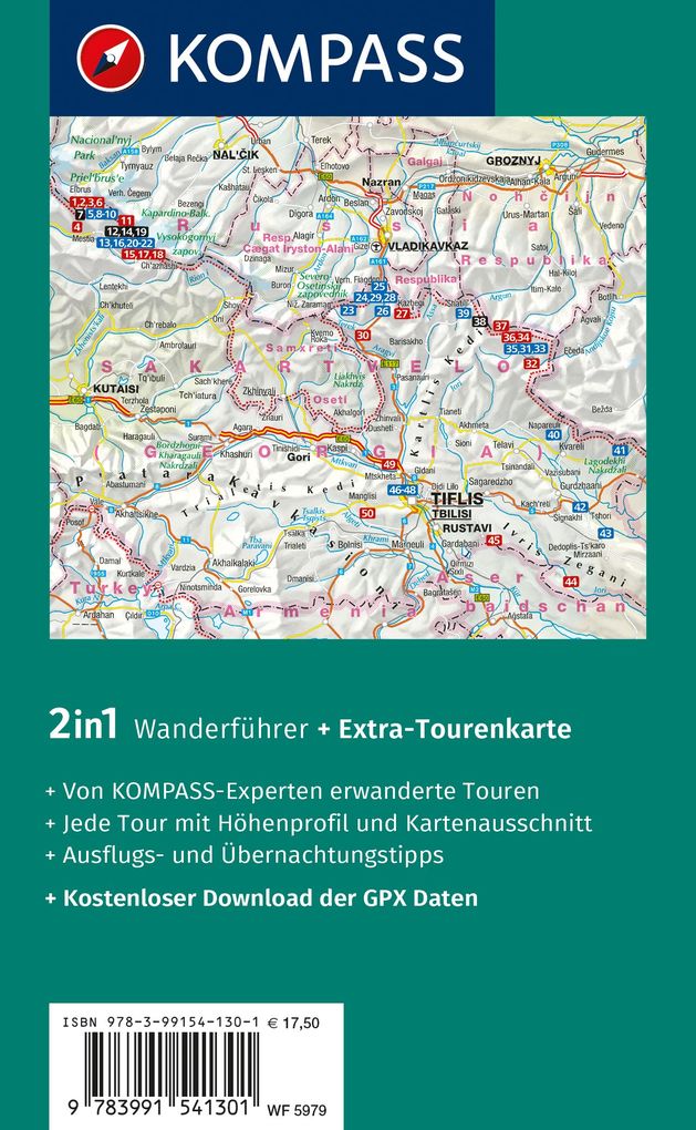 Weitere Ansicht: KOMPASS Wanderführer Georgien, Kaukasus, 50 Touren mit Extra-Tourenkarte | Michael Will