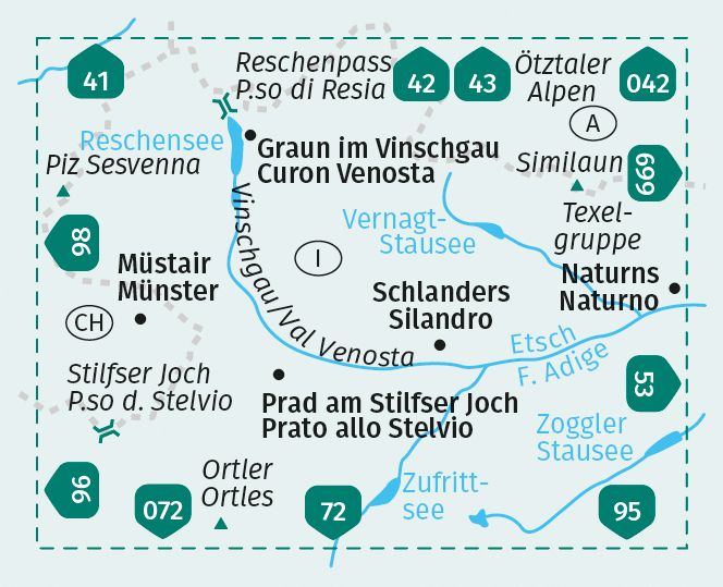 Weitere Ansicht: KOMPASS Wanderkarte 52 Vinschgau / Val Venosta 1:50.000