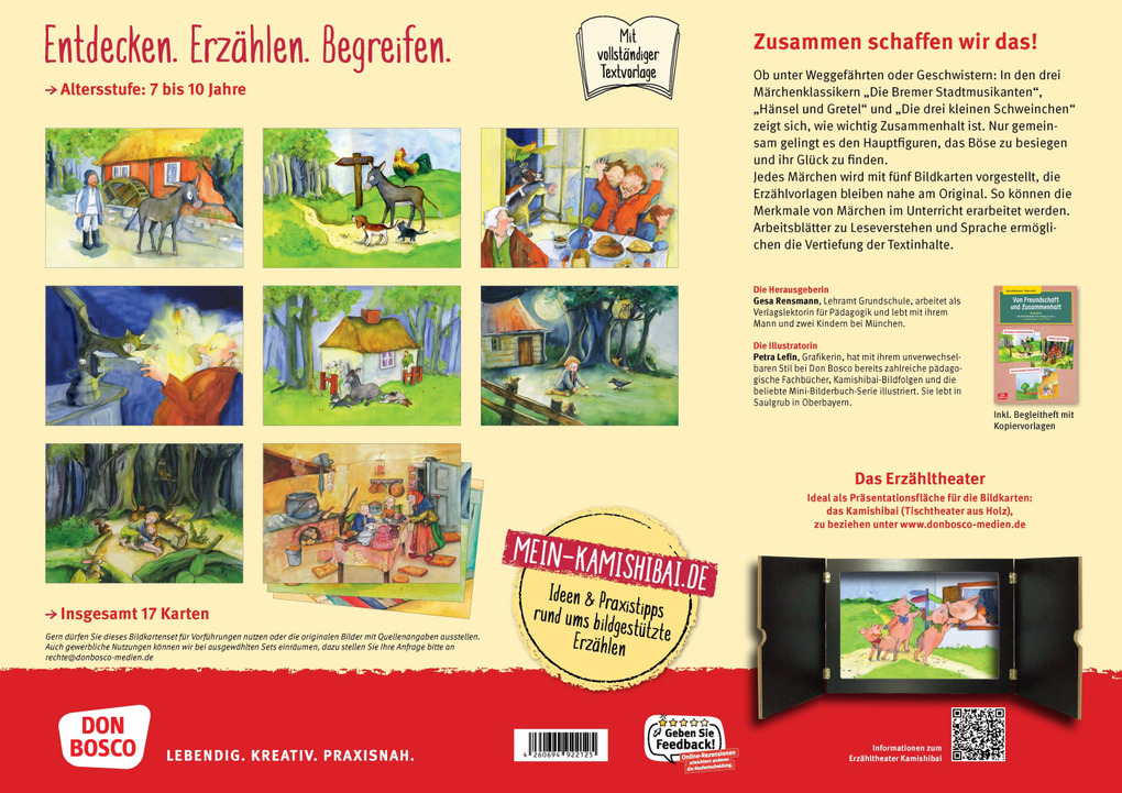 Weitere Ansicht: Von Freundschaft und Zusammenhalt - 3 x 5 Märchen-Bildkarten. Mit Arbeitsblättern für Klasse 3 und 4. Kamishibai Bildkartenset