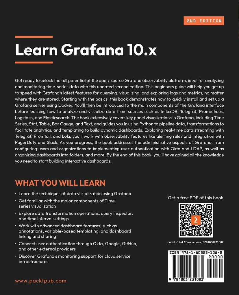 Weitere Ansicht: Learn Grafana 10.x - Second Edition | Eric Salituro