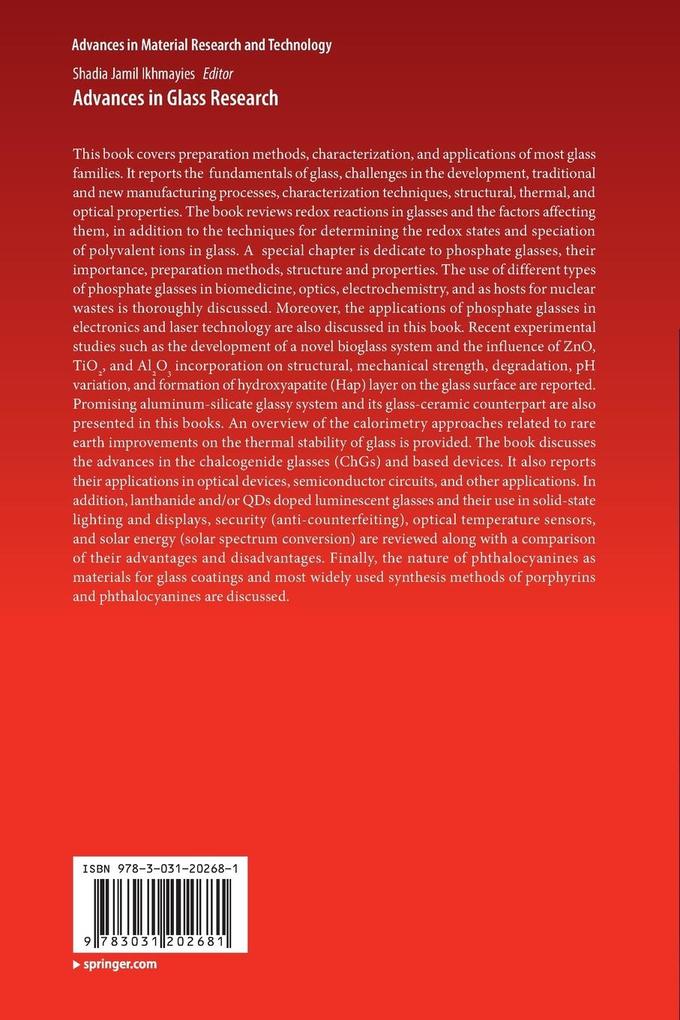 Weitere Ansicht: Advances in Glass Research