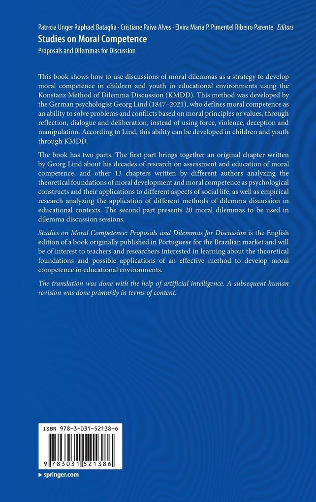 Weitere Ansicht: Studies on Moral Competence