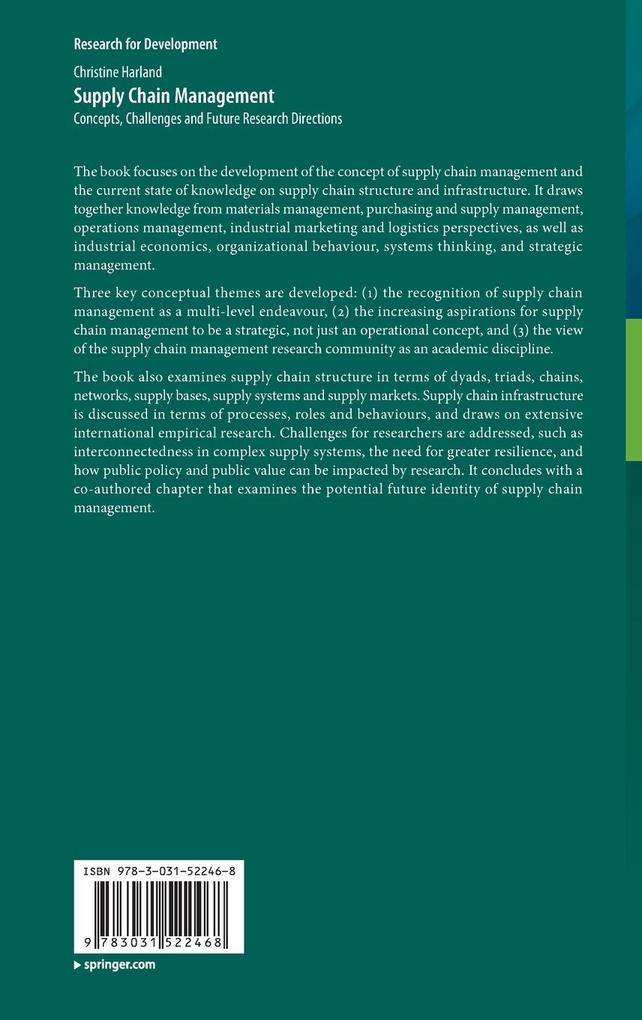 Weitere Ansicht: Supply Chain Management | Christine Harland
