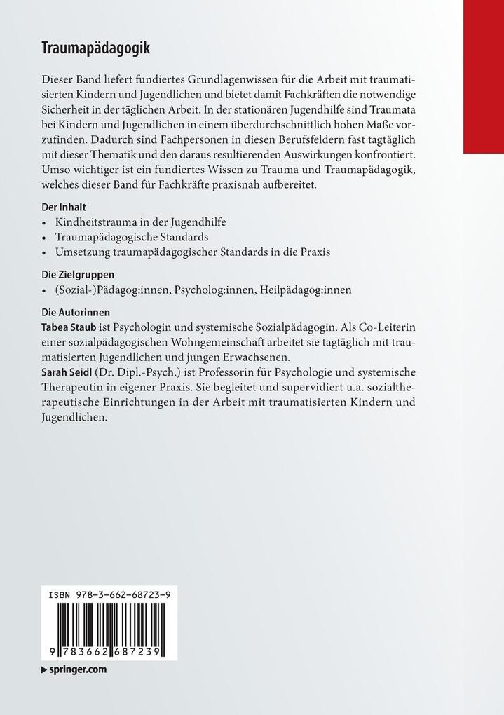 Weitere Ansicht: Traumapädagogik | Tabea Staub, Sarah Seidl
