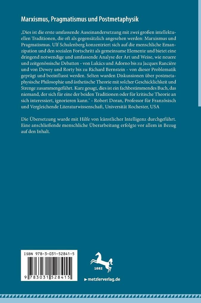 Weitere Ansicht: Marxismus, Pragmatismus und Postmetaphysik | Ulf Schulenberg