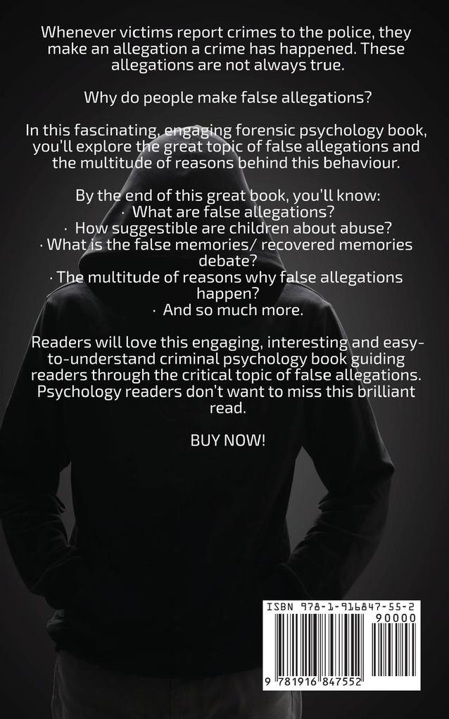 Weitere Ansicht: The Forensic Psychology Of False Allegations | Connor Whiteley