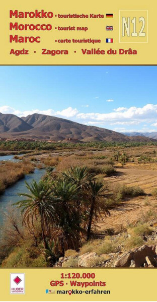 Produktbild: N12: Agdz . Zagora . Vallée du Drâa . 1:120.000 | A. B. Conrad, Www. Marokko-Erfahren. de, A. + B. Conrad