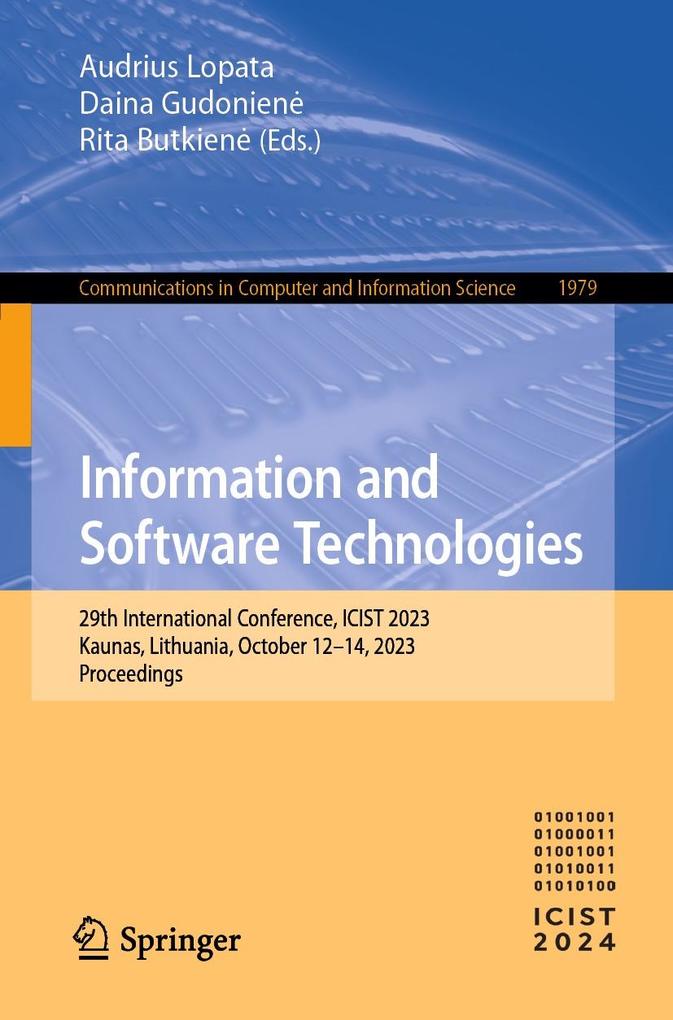Produktbild: Information and Software Technologies