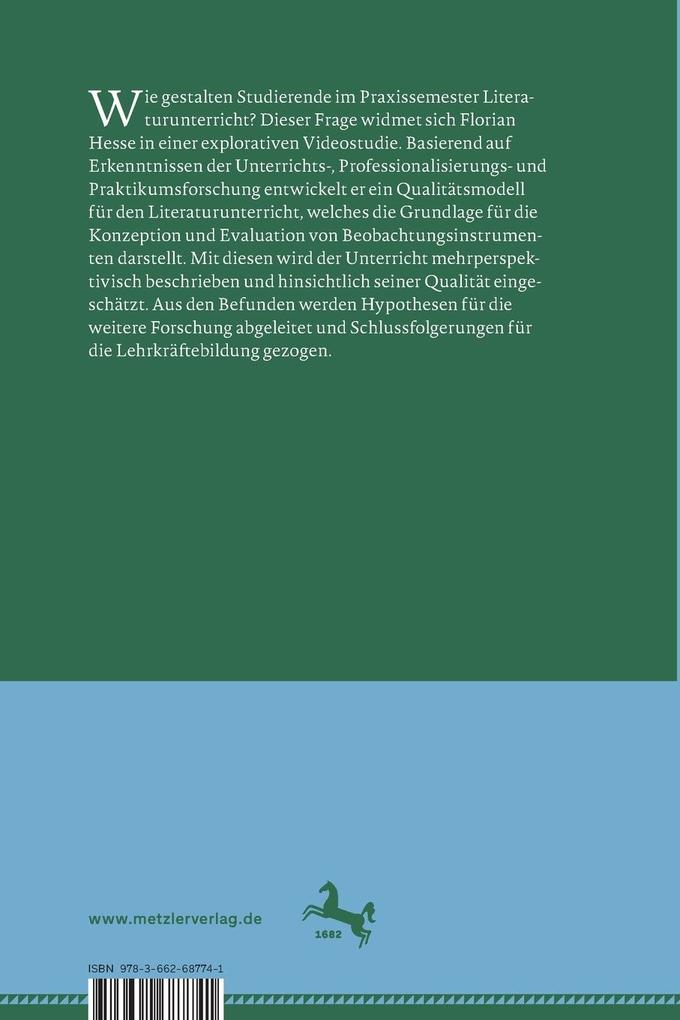 Weitere Ansicht: Qualitäten von Literaturunterricht | Florian Hesse