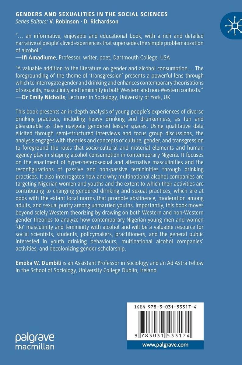 Weitere Ansicht: Reconfiguring Drinking Cultures, Gender, and Transgressive Selves | Emeka W. Dumbili