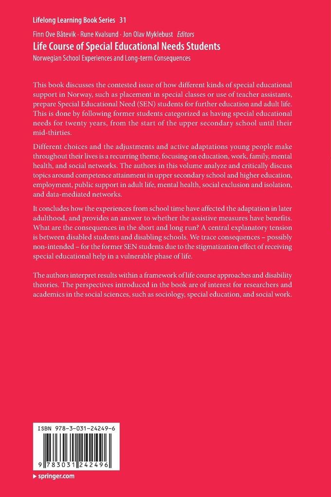 Weitere Ansicht: Life Course of Special Educational Needs Students