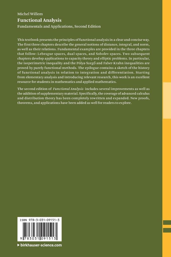 Weitere Ansicht: Functional Analysis | Michel Willem