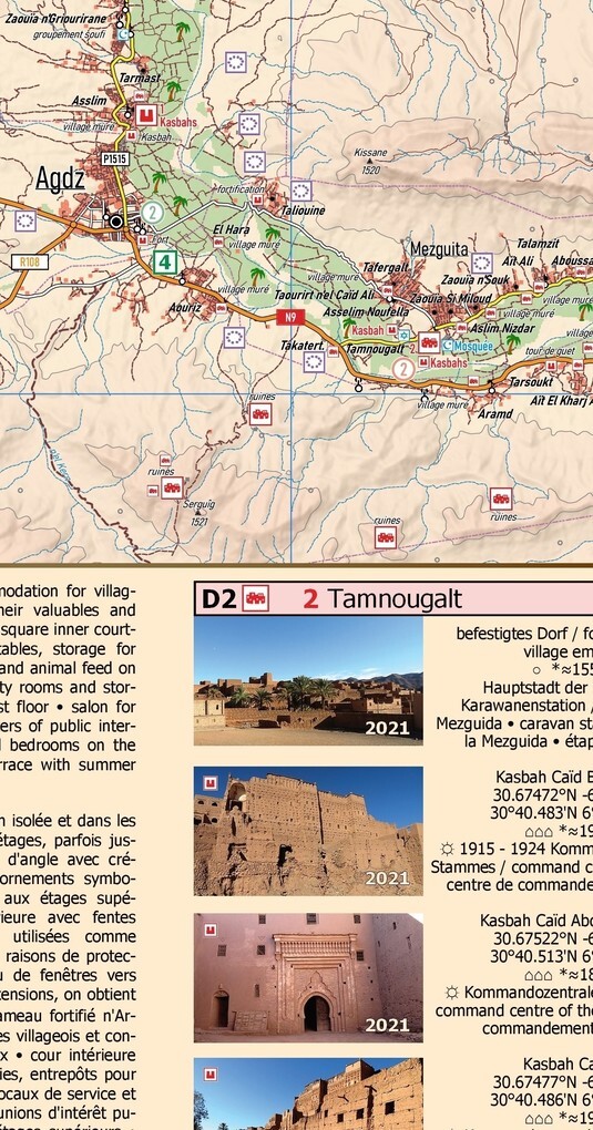 Weitere Ansicht: N12: Agdz . Zagora . Vallée du Drâa . 1:120.000 | A. B. Conrad, Www. Marokko-Erfahren. de, A. + B. Conrad