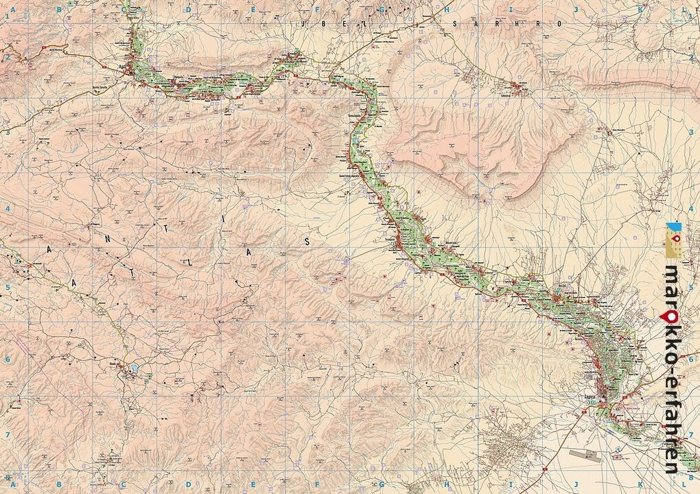 Weitere Ansicht: N12: Agdz . Zagora . Vallée du Drâa . 1:120.000 | A. B. Conrad, Www. Marokko-Erfahren. de, A. + B. Conrad