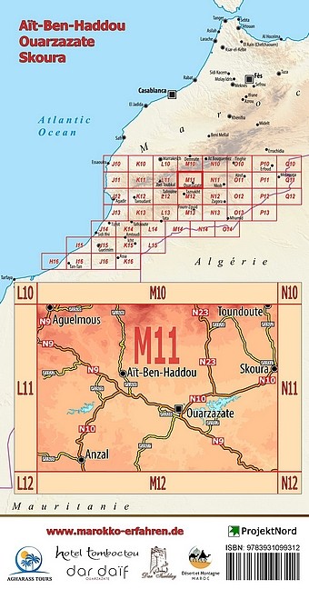 Weitere Ansicht: M11: Aït Ben Haddou - Ouarzazate - Skoura 1:120.000 + GPS-Waypoints | A. + B. Conrad, Www. Marokko-Erfahren. de, A. B. Conrad