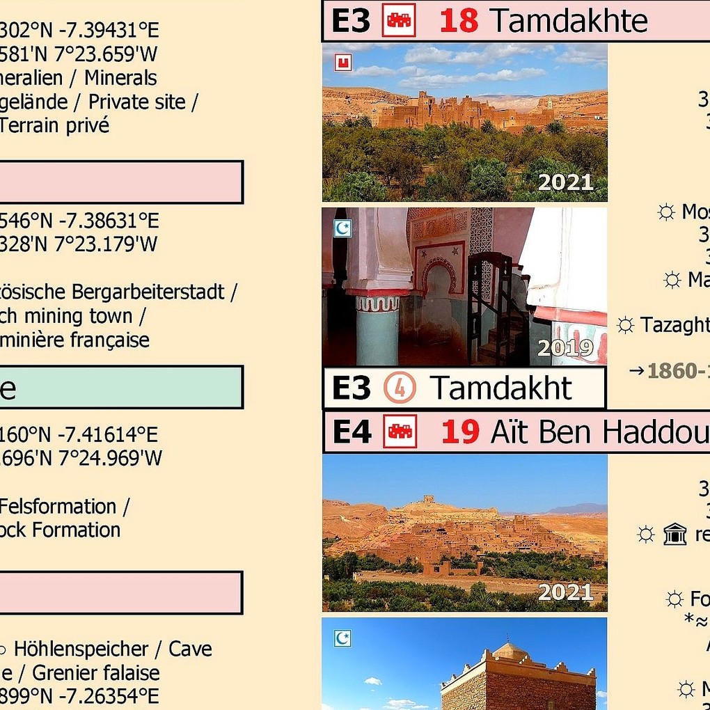 Weitere Ansicht: M11: Aït Ben Haddou - Ouarzazate - Skoura 1:120.000 + GPS-Waypoints | A. + B. Conrad, Www. Marokko-Erfahren. de, A. B. Conrad