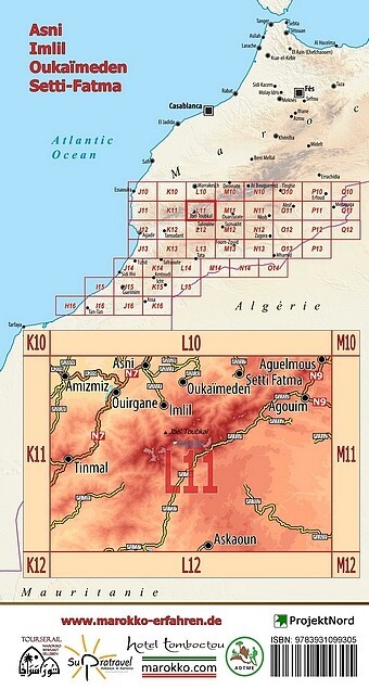 Weitere Ansicht: L11: Asni - Imlil - Oukaïmeden - Setti-Fatma 1:120.000 + GPS-Waypoints | A. + B. Conrad, Www. Marokko-Erfahren. de, A. B. Conrad