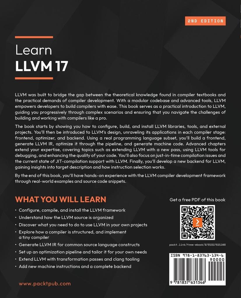 Weitere Ansicht: Learn LLVM 17 - Second Edition | Kai Nacke, Amy Kwan