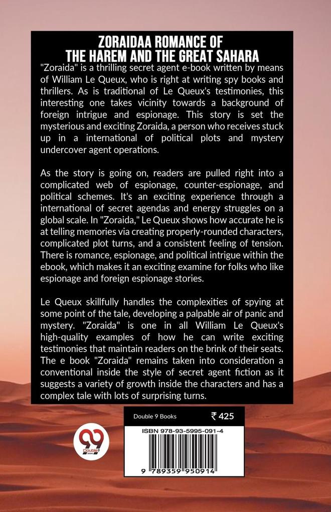 Weitere Ansicht: ZoraidaA Romance of the Harem and the Great Sahara | Le Queux William