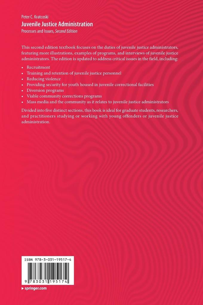 Weitere Ansicht: Juvenile Justice Administration | Peter C. Kratcoski