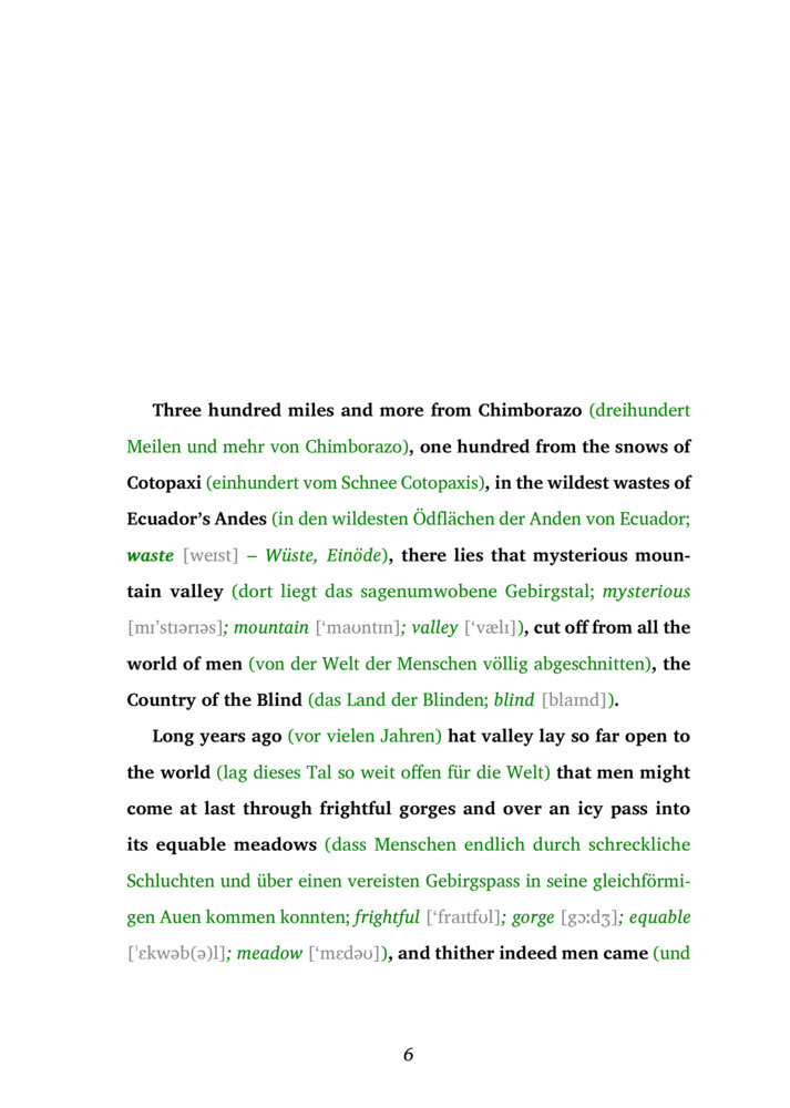 Weitere Ansicht: The Country of the Blind / Das Land der Blinden (Buch + Audio-Online) - Kommentierte zweisprachige Ausgabe Englisch-Deutsch, m. 1 Audio, m. 1 Audio | Herbert George Wells, H. G. Wells