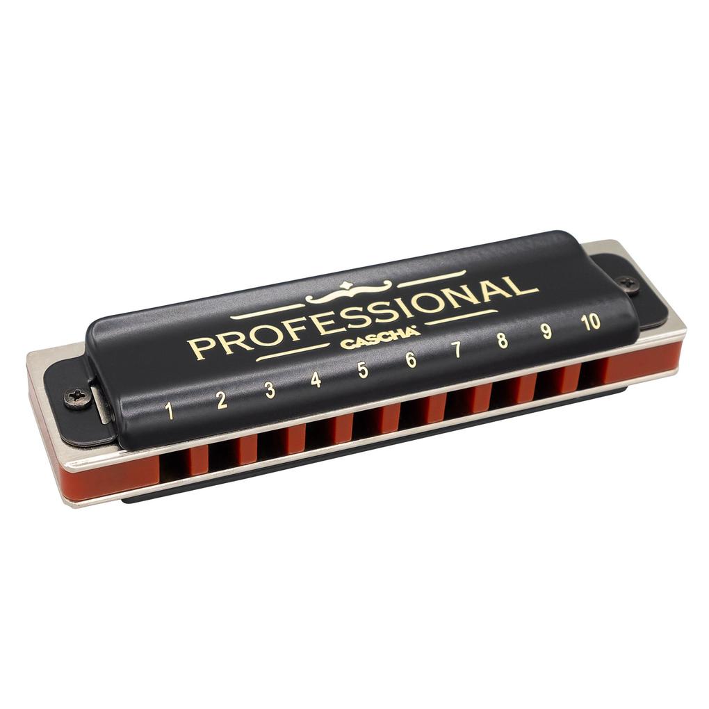 Weitere Ansicht: Professional Blues Harmonica in C (incl. case and cleaning cloth)