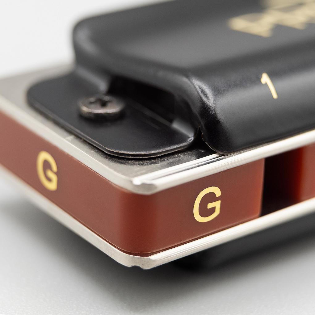 Weitere Ansicht: Professional Blues Harmonica in C (incl. case and cleaning cloth)