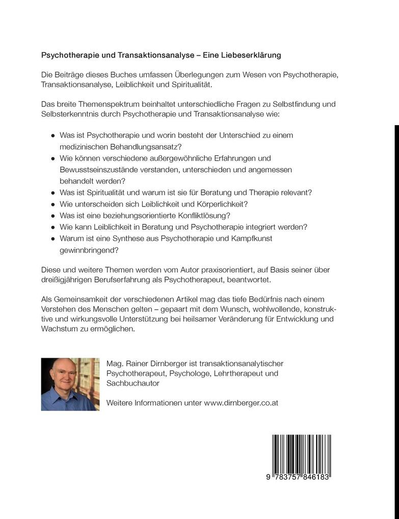 Weitere Ansicht: Psychotherapie und Transaktionsanalyse | Rainer Dirnberger