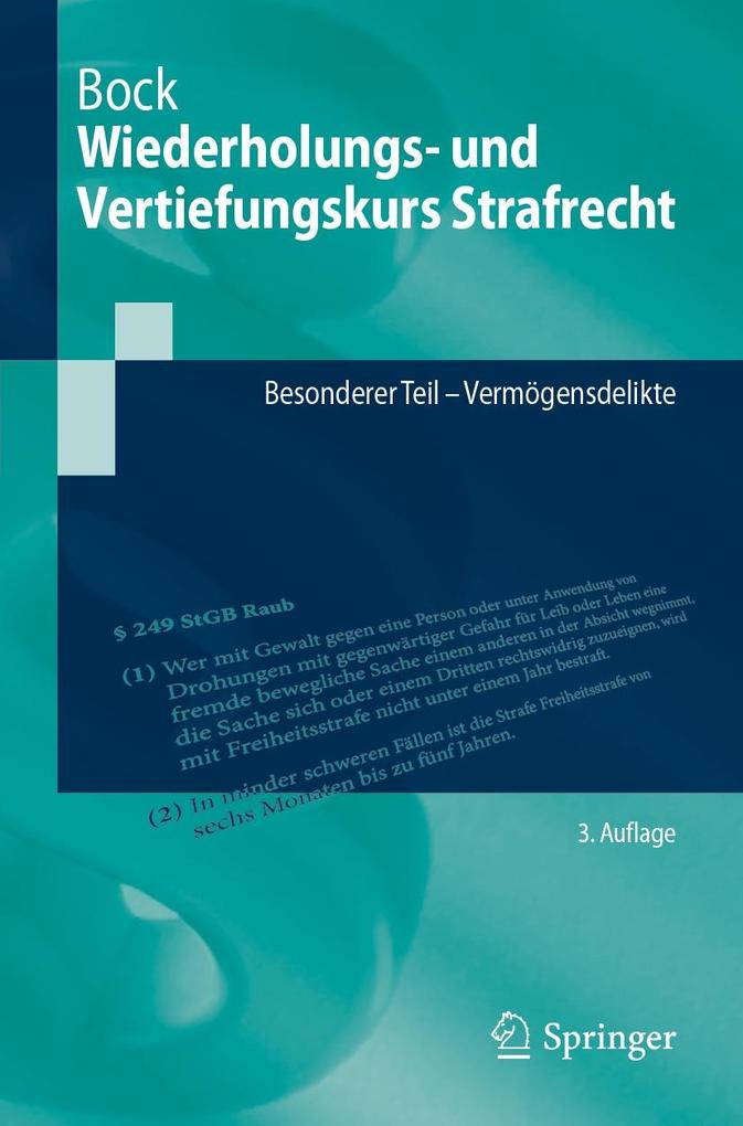 Produktbild: Wiederholungs- und Vertiefungskurs Strafrecht | Dennis Bock
