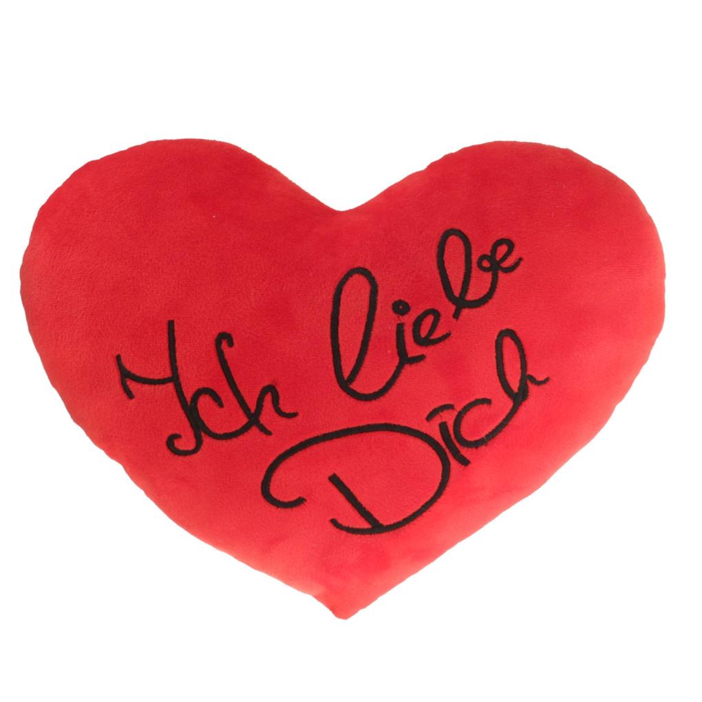 Produktbild: Plüschherz "Ich liebe Dich"-Bestickung, mit Aufhänger, 35 cm