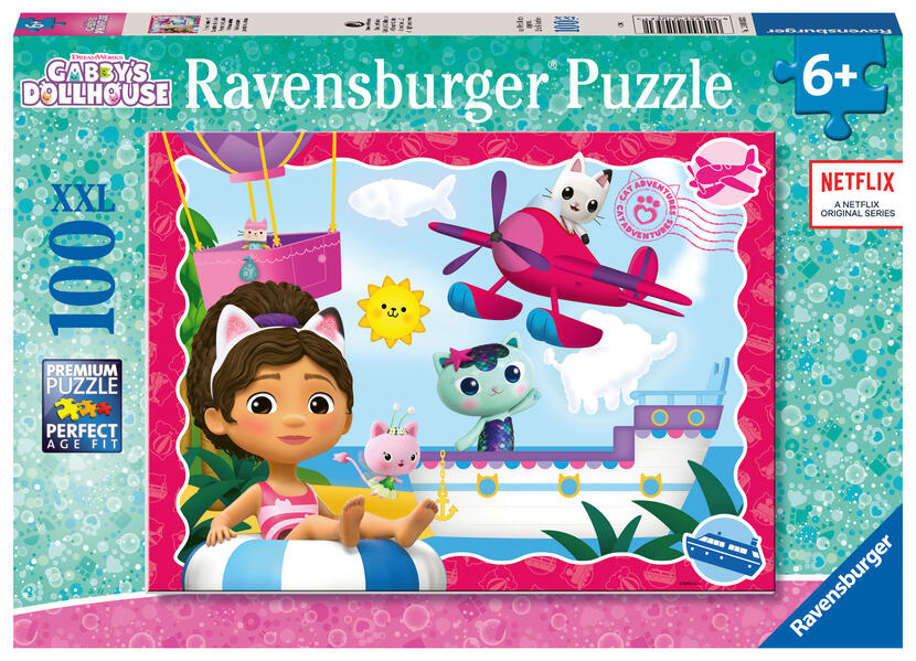 Produktbild: Kinderpuzzle 100 XXL Teile - Gabby's Dollhouse - Katzenabenteuer!