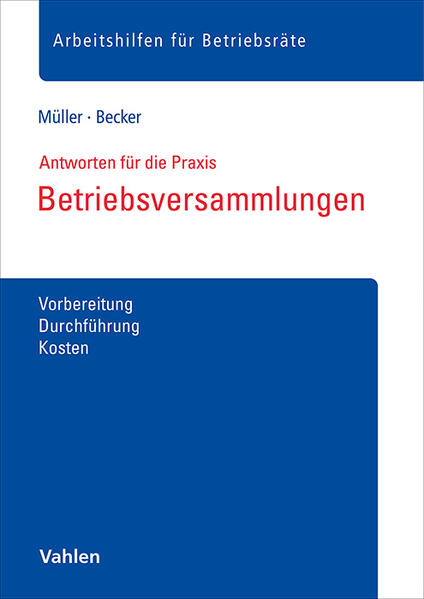 Produktbild: Betriebsversammlungen | Stefan Müller, Marc Becker