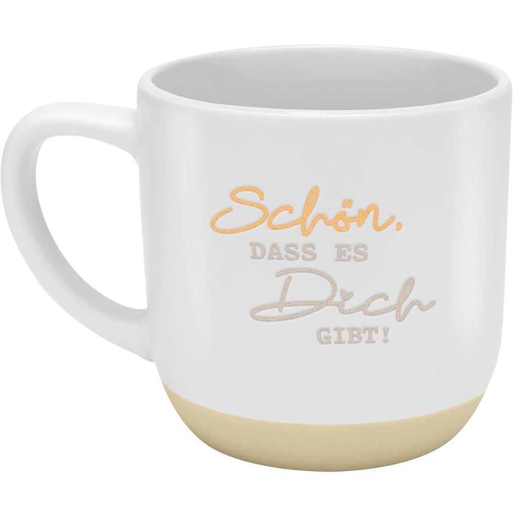 Weitere Ansicht: GRUSS & CO Tasse rund graviert, Motiv "Schön, dass es dich gibt"